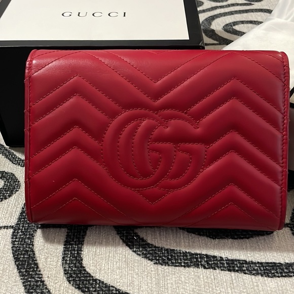 GG Marmont matelassé mini bag Red - Picture 4 of 4